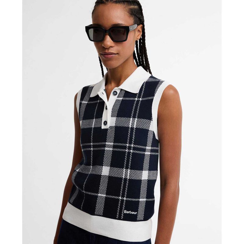 Barbour Allerdale Tartan Knitted Vest image number 2